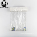 Transparent flat virgin hdpe garbage bag on roll